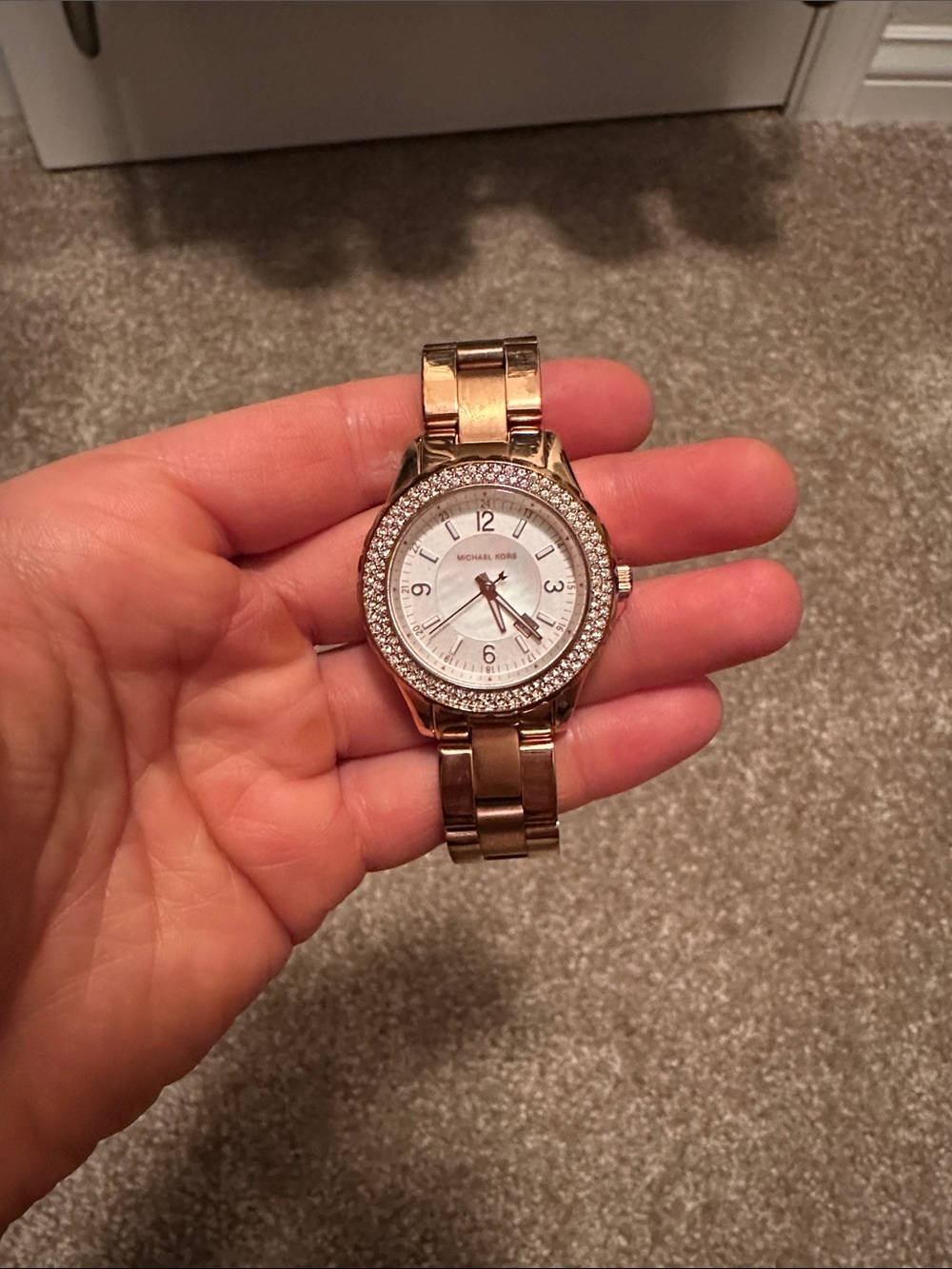 Michael Kors Rose Gold Crystal Bezel Women's Watch
